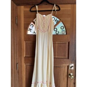 VTG 70'S Candi Jones  Lace satin Maxi Hippie/Boho/Cottagecore/Prairie  Size 11